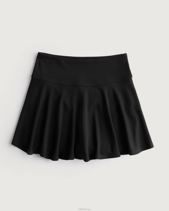 itin aukštas mini čiuožėjas skort juodas moterys Hollister dugnai RDJ0W483