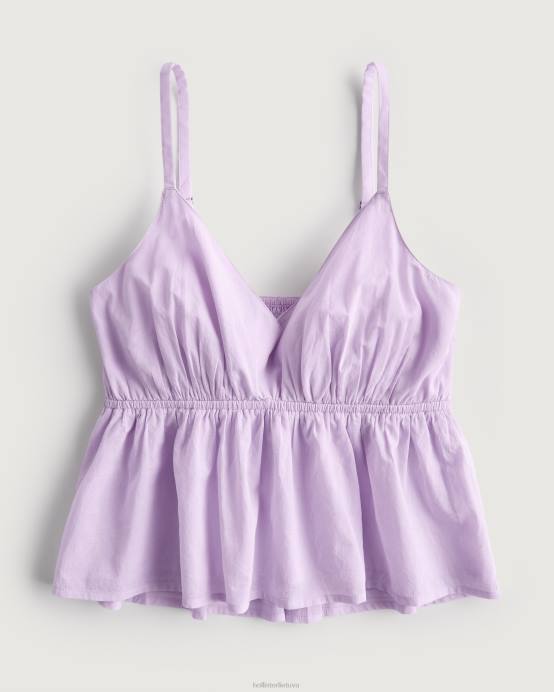 Babydoll bakas šviesiai violetinė moterys Hollister viršūnės RDJ0W405