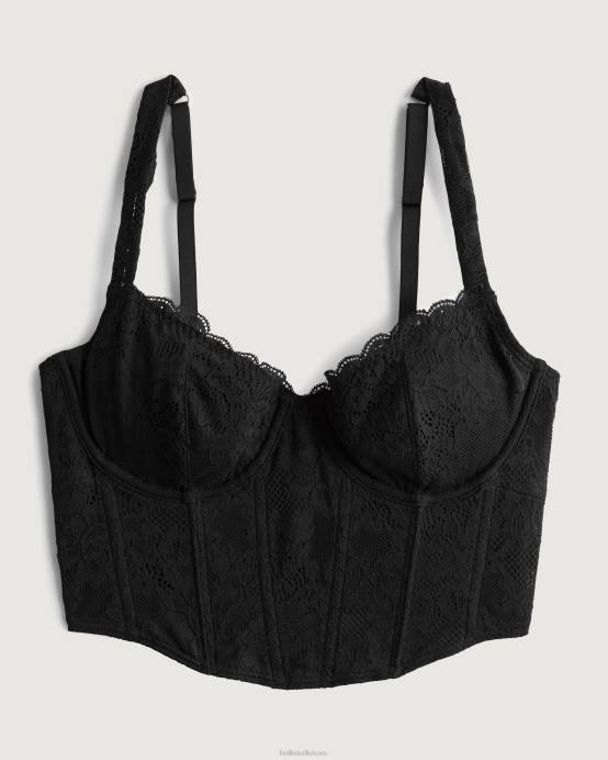 gilly Hicks nėriniai bustier juodi nėriniai moterys Hollister viršūnės RDJ0W97