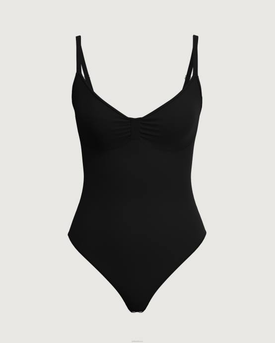 gilly Hicks shapewear bodysuit juodas moterys Hollister viršūnės RDJ0W96