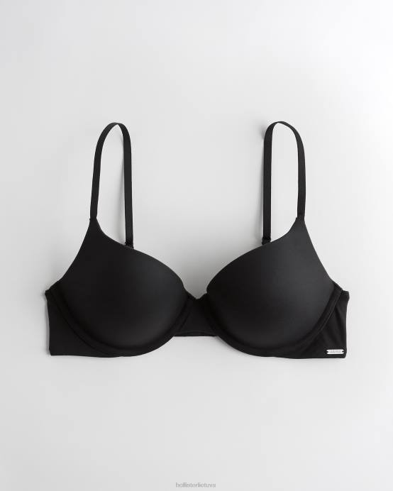 gilly hicks bare comfort push-up marškinėlių liemenėlė juodas moterys Hollister viršūnės RDJ0W111