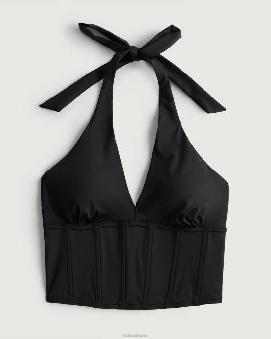 gilly hicks mikromodalinis apynasris bustier juodas moterys Hollister viršūnės RDJ0W430