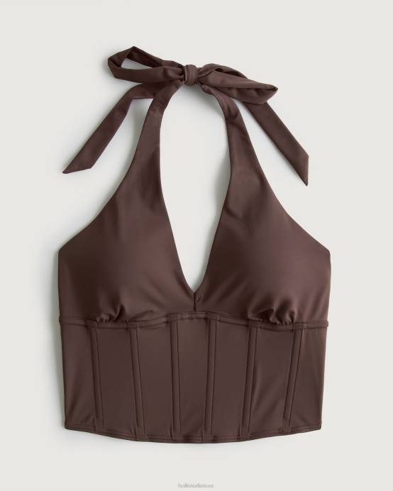 gilly hicks mikromodalinis apynasris bustier tamsiai rudas moterys Hollister viršūnės RDJ0W453