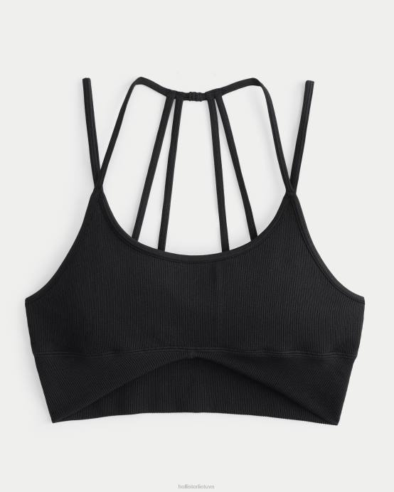 gilly hicks strappy scoop bralette juodas moterys Hollister viršūnės RDJ0W431