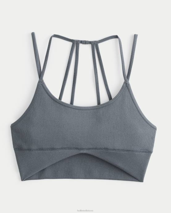 gilly hicks strappy scoop bralette tamsiai mėlyna moterys Hollister viršūnės RDJ0W435