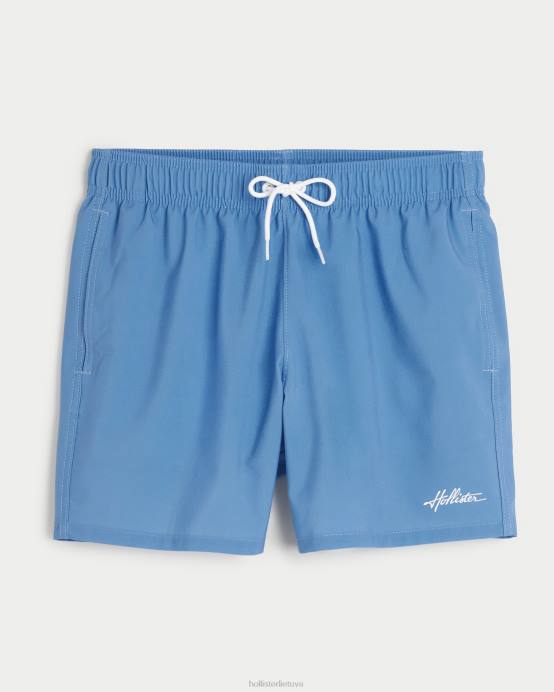 sarginės maudymosi kelnaitės 5'' mėlyna vyrų Hollister dugnai RDJ0W1117