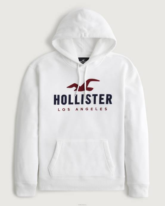 grafinis gobtuvas su logotipu baltas vyrų Hollister viršūnės RDJ0W1053