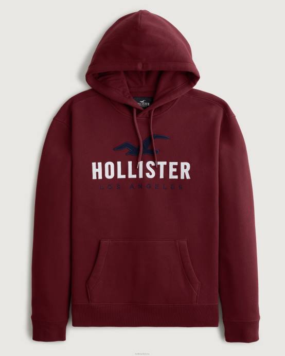 grafinis gobtuvas su logotipu bordo vyrų Hollister viršūnės RDJ0W988