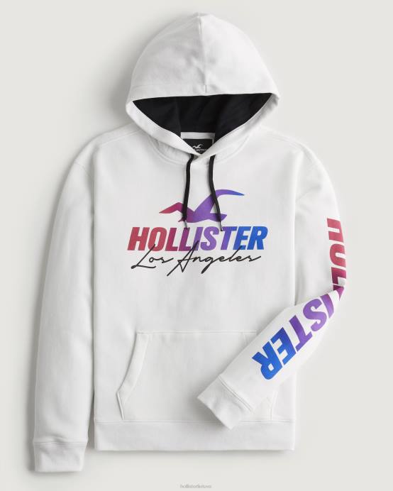 grafinis gobtuvas su logotipu baltas vyrų Hollister viršūnės RDJ0W935