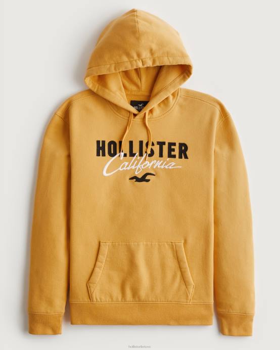 grafinis gobtuvas su logotipu geltona vyrų Hollister viršūnės RDJ0W1017