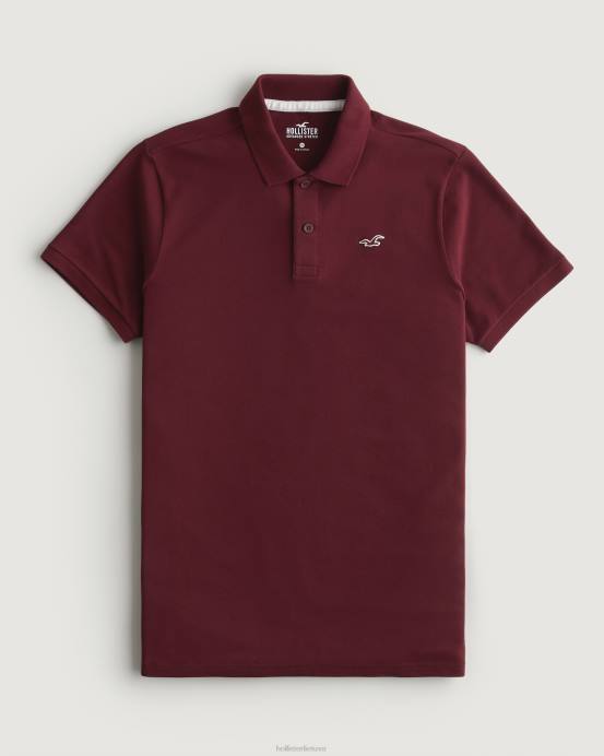 logotipo piktograma polo bordo vyrų Hollister viršūnės RDJ0W1075